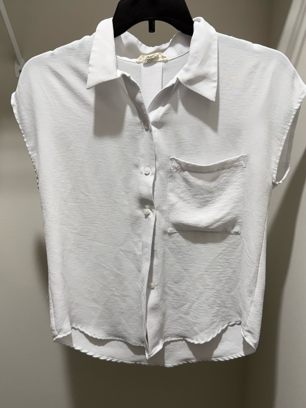 Classic White Button-Front Women's Blouse
